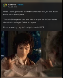 Frodo is wearing what?